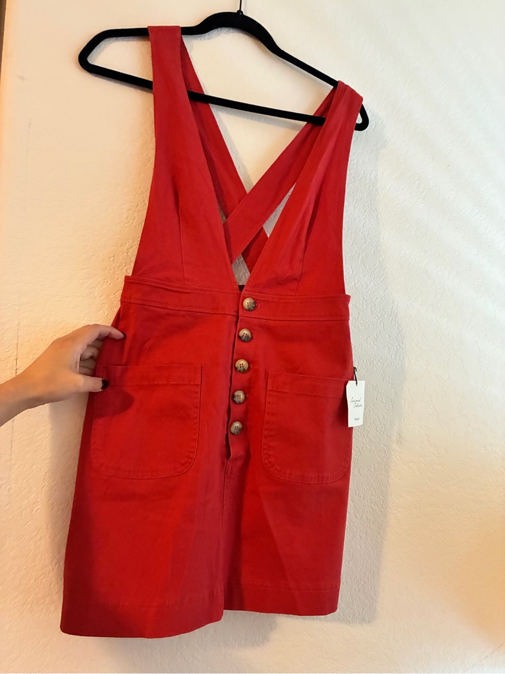 2/$30 Forever 21 orange rust Button-Front Mini Dress